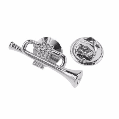 Custom Silver Musical Instrument Lapel Pin For Men