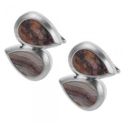 Mens Custom Multi Color Stone Cufflinks