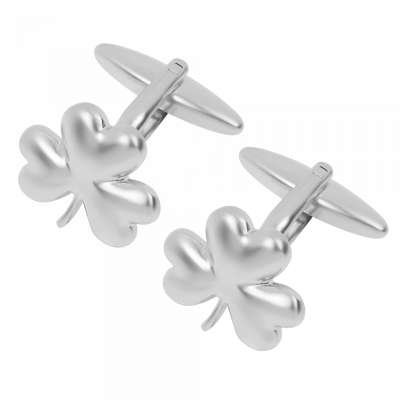 Silver Four-leaf Clover Fortunate Cufflinks