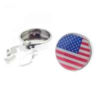 15mm American Flag USA Button Cover Cufflinks