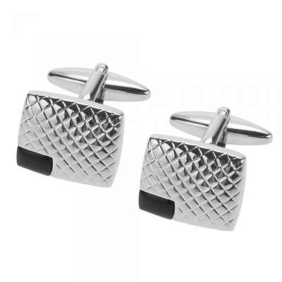 Black and Silver Vintage Onyx Cufflinks Cufflinks