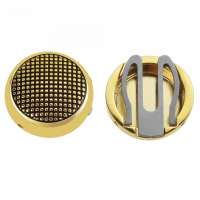 Gold Dotted Button Cover Cufflinks for Shirt