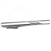 Personalised Mens Silver Engraved Stripes Tie Pin Clip