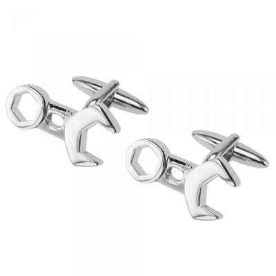 Silver Spanner Garden Mechanic Tool Cufflinks