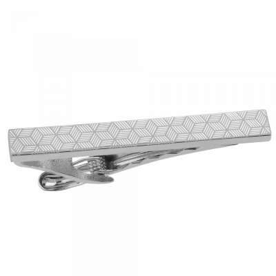 Cheap Laser Engraved Geometric Designs Tie Bar Clip