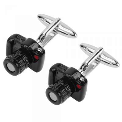 Funny Black Camera Photo Shooting Novelty Cufflinks