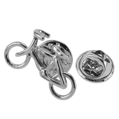 High Quality Silver Bicycle Lapel Pins for Men