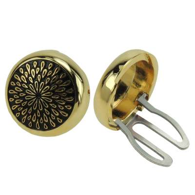 Gold Plated Novelty Button Cover for Shirt