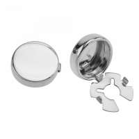 15mm Silver Blank Custom Mens Brass Button Cover