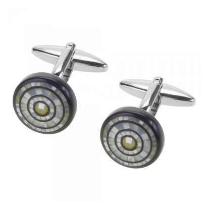 Mens Personalised City Jewelry Multi Stone Cufflinks