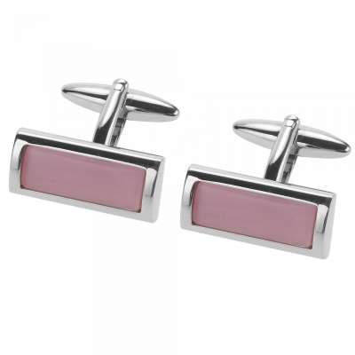 Most Expensive Rectangle Pink Cateye Cufflinks