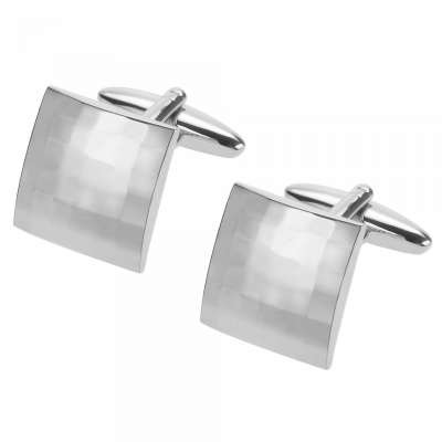 Silver Faceted Bronze Bulk Cufflinks Online